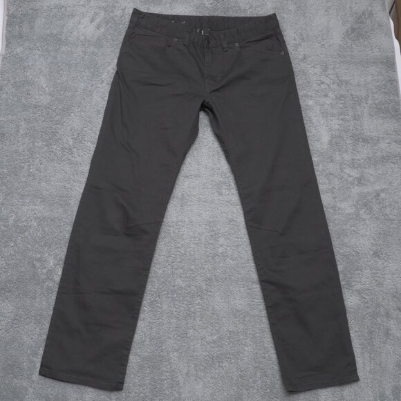 prAna Brion II Chinos Stretch Straight Leg Dark Gray Men's Pants Size 34X32 - Picture 1 of 6